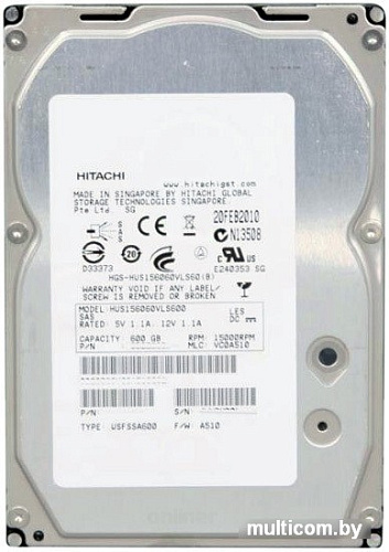 Жесткий диск Hitachi Ultrastar 15K600 600GB (HUS156060VLS600)