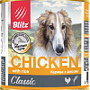 Консервированный корм для собак Blitz Classic Курица с рисом 0.4 кг
