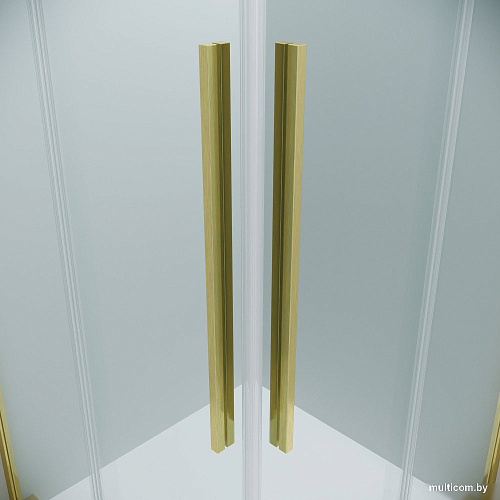 Душевой уголок Grossman Galaxy 100x80x195 300.K33.01.1080.32.00 (золото сатин/прозрачное стекло)