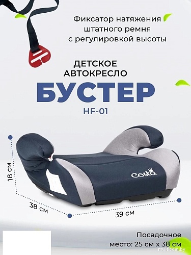 Детское сиденье Costa HF-01(10) (черный/серый)