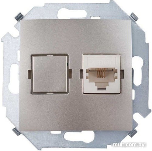 Розетка телефонная Simon 1591480-034 (шампань)