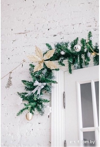 Елочная игрушка Pozzi Milano Бантики 5132 (3 шт, серебристый)