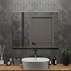 Roxen Зеркало Frida c подсветкой 510215-90 (90x70) в тонком металлическом профиле в цвете брашированное золото