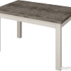 Кухонный стол Senira Кастусь 110-145x70 (бетон/белый)