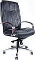 Офисное кресло Деловая обстановка Шеф Хром XH кожа (черный)