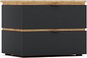 Тумба КМК Мебель 2Я Ривьера 1 0970.23 (дуб наварра/шагрень черная)