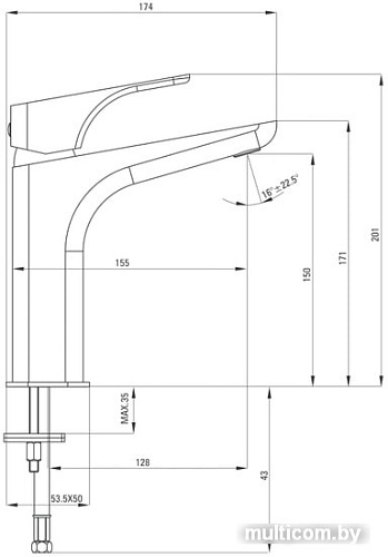 Смеситель Deante Hiacynt Nero BQH N21K