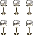Набор бокалов для вина Glasstar Line Gold LNK224-411-3 (6 шт)