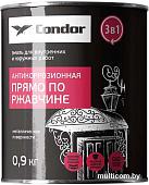 Эмаль Condor Антикоррозионная прямо по ржавчине 3в1 0.9 кг (коричневый)