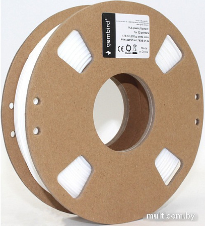 Пластик Gembird PLA 1.75 мм 200 г (белый)