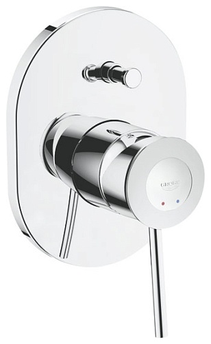 Однорычажный смеситель Grohe BauClassic 29047000+32963000