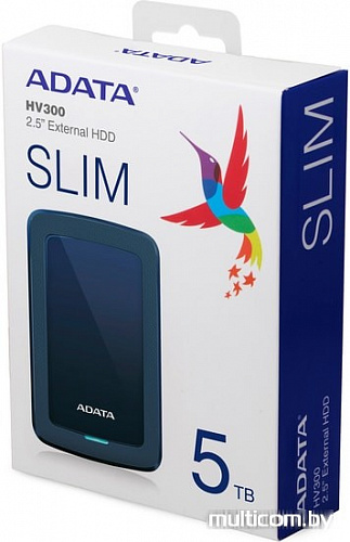 Внешний жесткий диск A-Data HV300 AHV300-5TU31-CBL 5TB (синий)