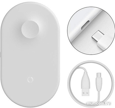Беспроводное зарядное Baseus WX2IN1P20-02