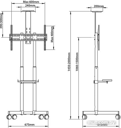Кронштейн Arm Media PT-Stand-8 (черный)