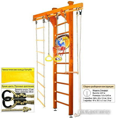 Шведская стенка (лестница) Kampfer Wooden Ladder Ceiling Basketball Shield (стандарт, классический)