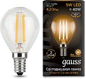 Светодиодная лампочка Gauss E14 5Вт 2700К 105801105 (10 шт)
