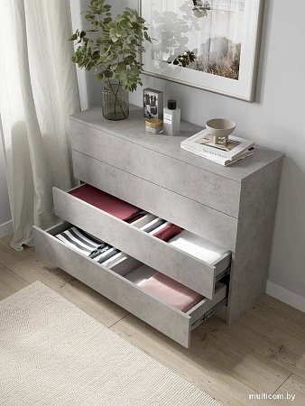 Комод Горизонт Нео 1050 4 ящика (бетон)