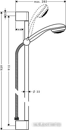 Душевой гарнитур Hansgrohe Crometta 85 1jet/Unica'Crometta (27729000)