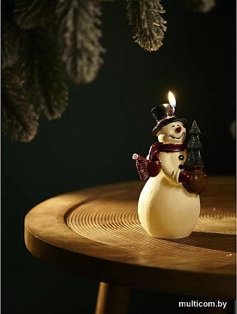 Фигурная свеча Tkano New Year Essential Festive snowman TK24-NY_CND0009 (белый/красный)