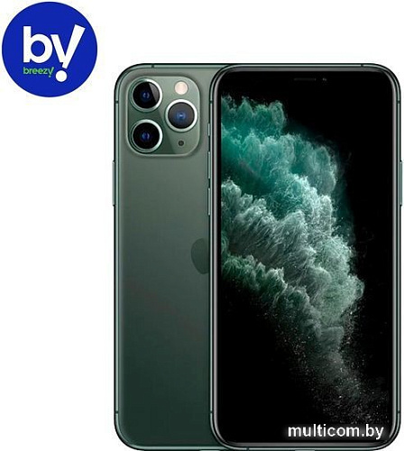 Смартфон Apple iPhone 11 Pro Max 64GB Воcстановленный by Breezy, грейд B (темно-зеленый)