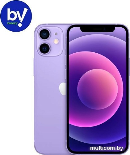 Смартфон Apple iPhone 12 mini 64GB Воcстановленный by Breezy, грейд B (фиолетовый)