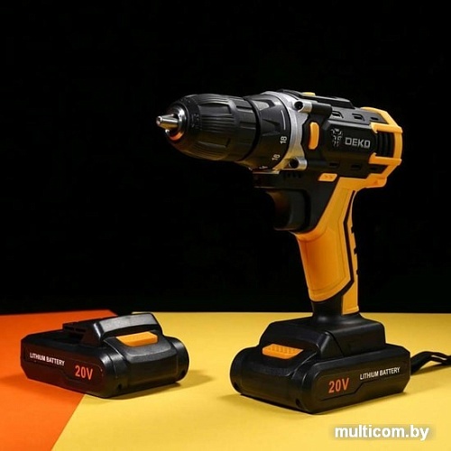 Дрель-шуруповерт Deko DKCD20FU-Li SET 3 063-4172 (с 2-мя АКБ, кейс, набор оснастки)