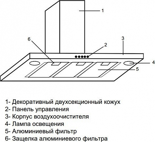 Кухонная вытяжка KUPPERSBERG OPERA 90 X 4HPB