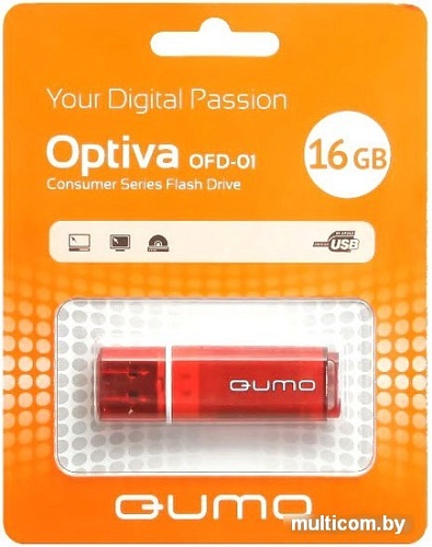 USB Flash QUMO Optiva 01 16Gb Red