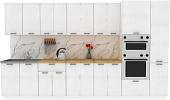 Готовая кухня ЭлиГард Lion 3.6 (белый структурный/дуб бунратти)