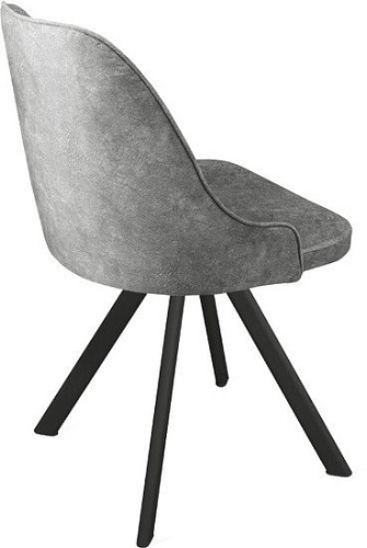 Стул Трия Гранд К2 (черный муар/микровелюр Wellmart Silver)