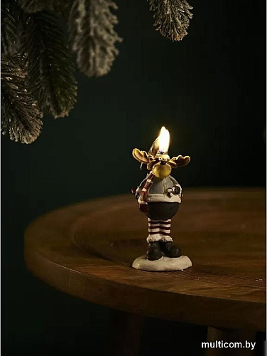 Фигурная свеча Tkano New Year Essential Festive moose TK24-NY_CND0006 (белый/серый)