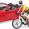 Легковой автомобиль Bruder Roadster спортивный с фигуркой 03485