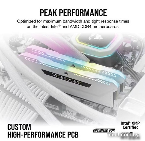 Оперативная память Corsair Vengeance RGB PRO SL 2x8ГБ DDR4 3600 МГц CMH16GX4M2D3600C18W