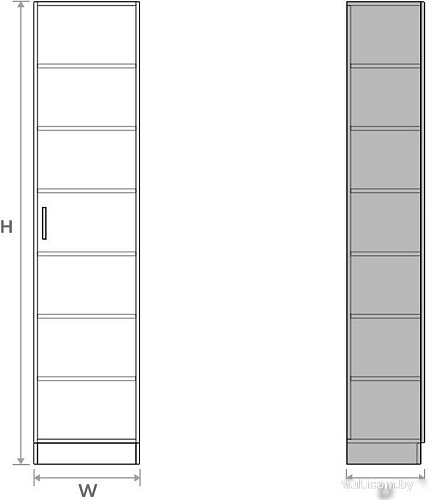 Шкаф-пенал Макс Стайл Smart Egger 219x50x35 8A3550 (белый классический W960 ST7)
