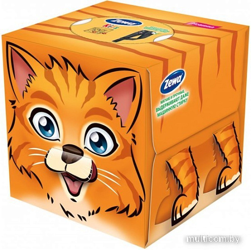 Бумажные салфетки Zewa Kids 3D Box 3 слоя (60 шт)