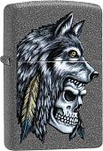 Зажигалка Zippo Wolf Skull Feather Design 29863-000003