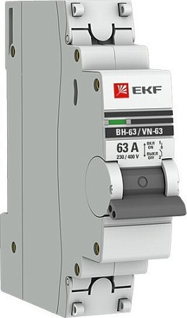 Выключатель нагрузки EKF PROxima ВН-63 1P 25А SL63-1-25-pro