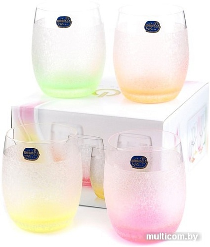 Набор стаканов для воды и напитков Bohemia Crystal Neon fronzen 25180/D4939/300