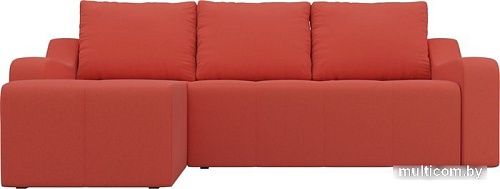 Угловой диван Mebelico Элида угловой 108679 (левый, микровельвет, коралловый)