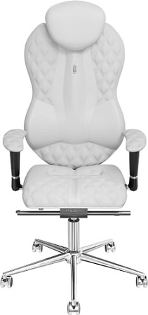 Кресло Kulik System Grand (экокожа, с подголовником, белый)