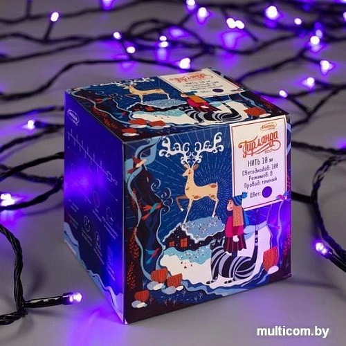 Гирлянда Luazon Нить 100 LED 10м (фиолетовый) 3556791