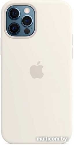 Чехол Apple MagSafe Silicone Case для iPhone 12/12 Pro (белый)