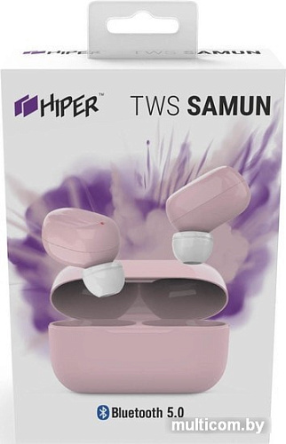Наушники Hiper TWS Samun (розовый)