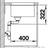 Кухонная мойка Blanco Subline 700-U Level (темная скала, корзинчатый вентиль)