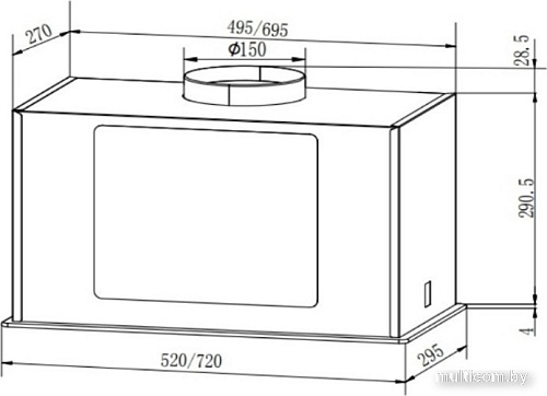 Кухонная вытяжка Faber Aria WH 52 305.0702.959