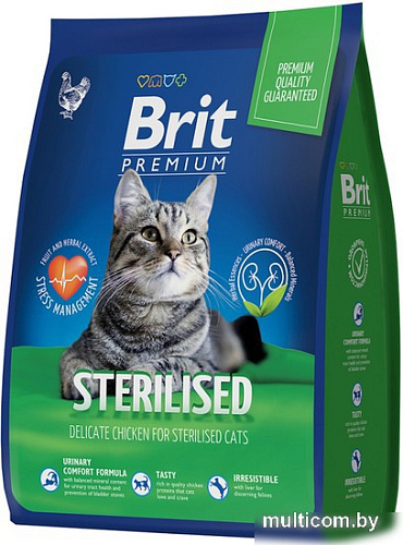 Сухой корм для кошек Brit Premium Cat Sterilized Chicken 400 г