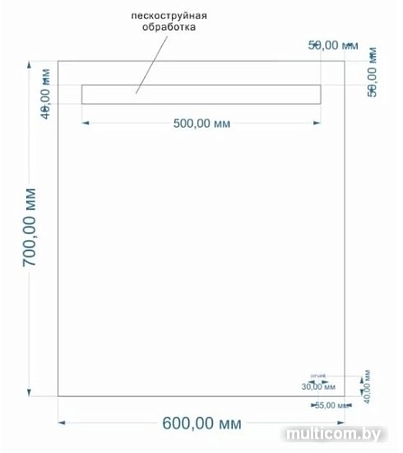Cersanit Зеркало LED 010 60х70