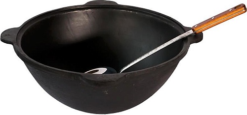 Казан Davr Metall Узбекский чугунный (16 л, круг лое дно)