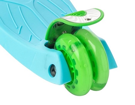 Самокат Sundays KB02D (голубой/зеленый)