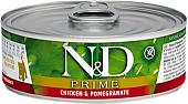 Консервированный корм для кошек Farmina N&D Prime Chicken & Pomegranate Kitten 80 г